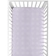 preview thumbnail 1 of 4, Lavender Purple Boho Mudcloth Fitted Crib Sheet Light Lilac and White Bohemian Woodland Tribal Mud Cloth Hatch Triple Line Chic