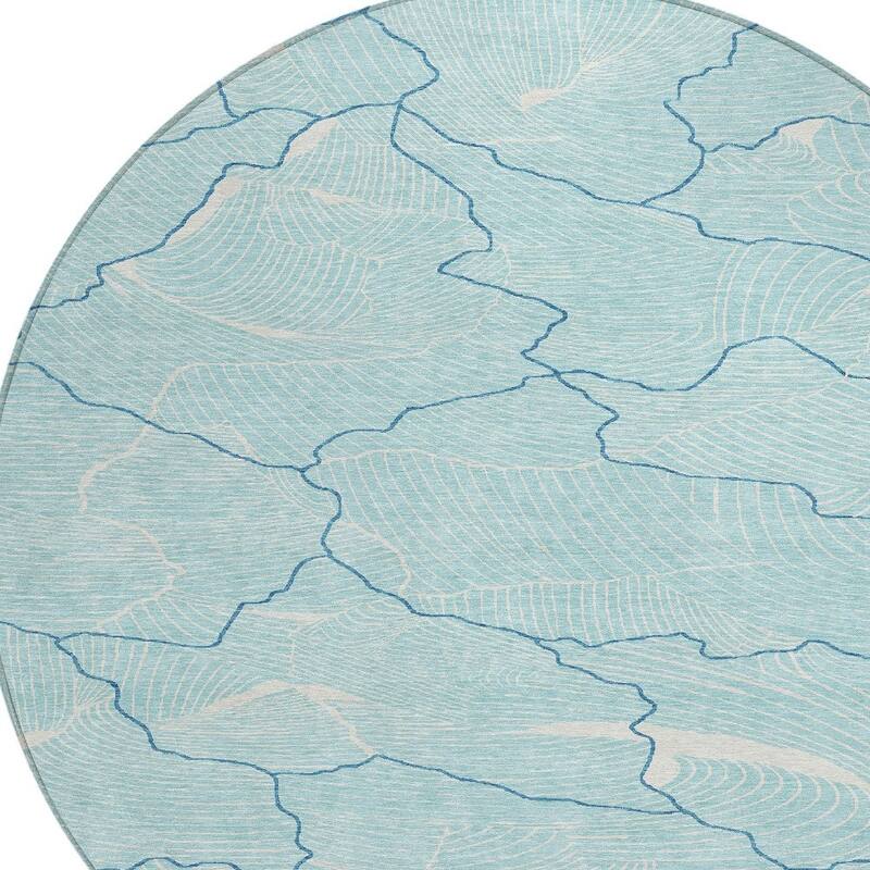 HomeRoots Abstract Transitional Rectangle Outdoor Rug