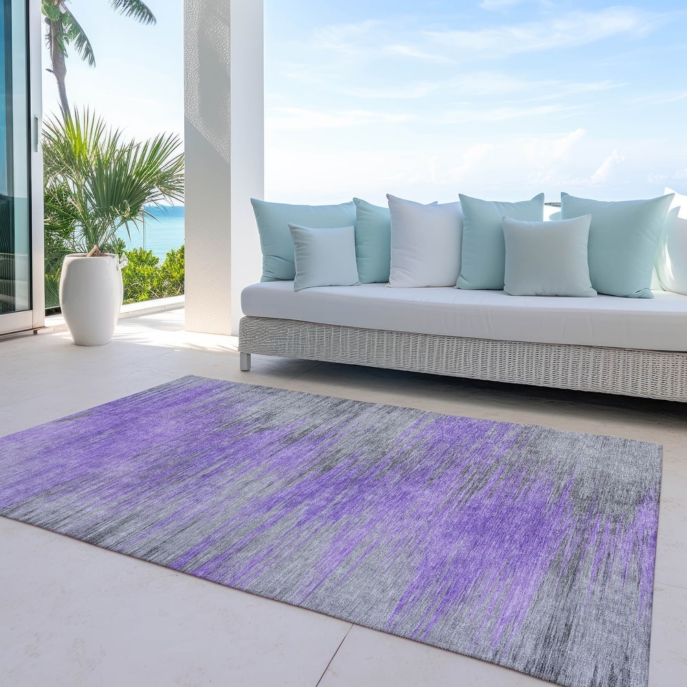 Machine Washable Indoor/ Outdoor Chantille Modern Ombre Rug
