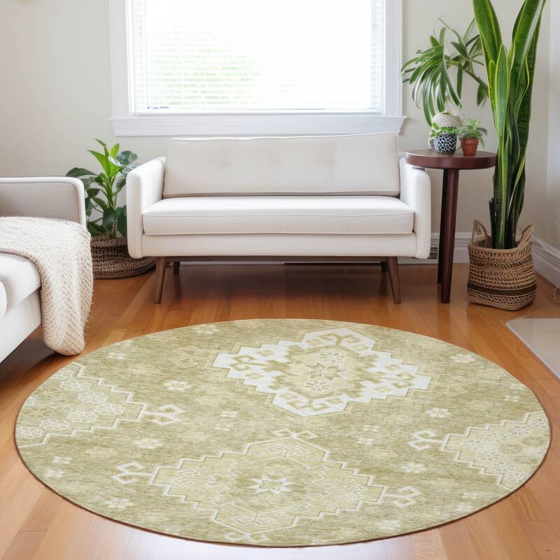 Machine Washable Indoor/ Outdoor Chantille Traditional Boho Rug