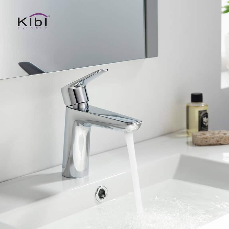 Lead Free Solid Brass Single Handle Bathroom Vanity Sink Faucet with Water Hose