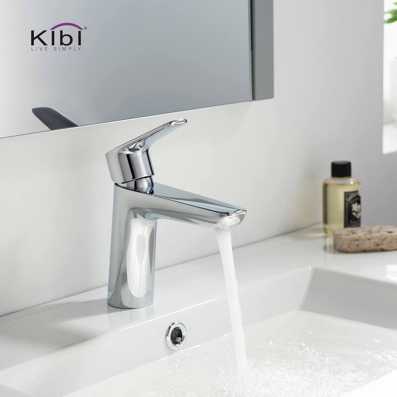 Lead Free Solid Brass Single Handle Bathroom Vanity Sink Faucet with Water Hose