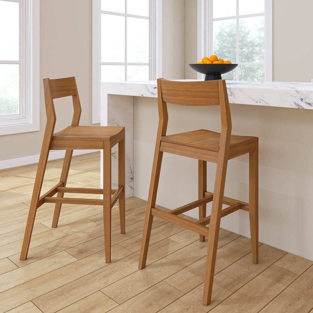 Plank and Beam Modern Bar Height Chair - Set of 2