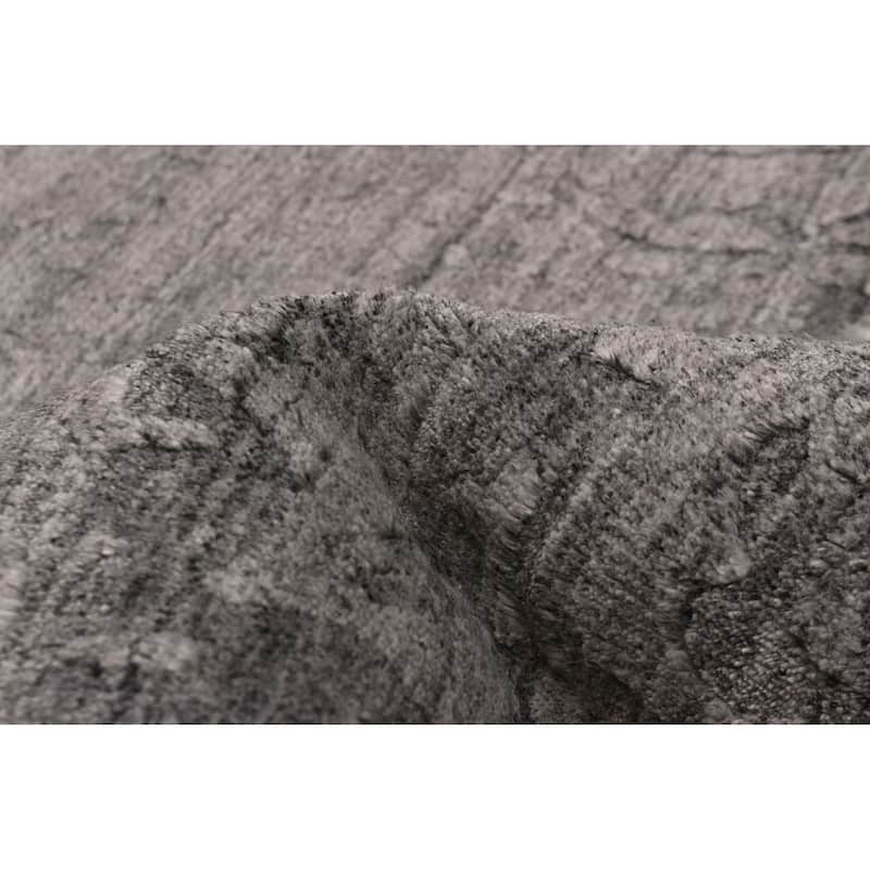 ECARPETGALLERY Hand Loomed Kashkuli Gabbeh Grey Wool Rug - 5'6 x 7'8
