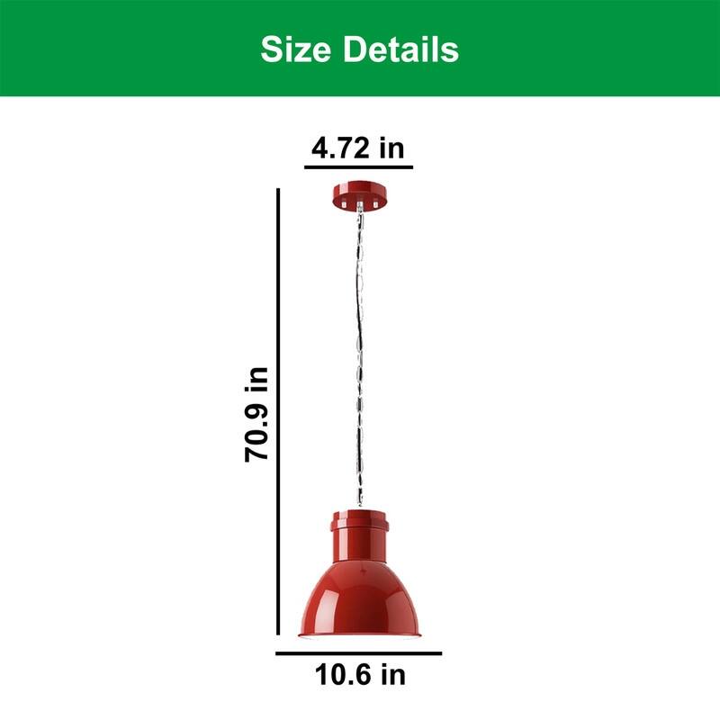 Vintage light fixtures red pendant light metal island lights