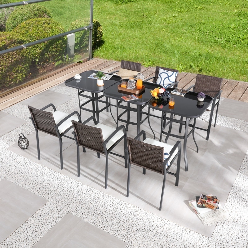 9 piece outdoor sales bar height dining set