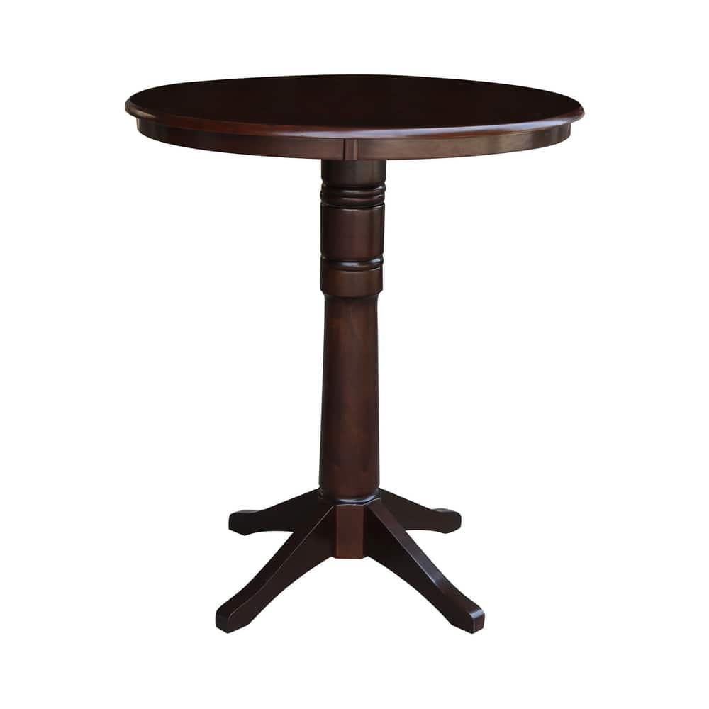 International Concepts Solid Wood 36" Round Pedestal Dining Table