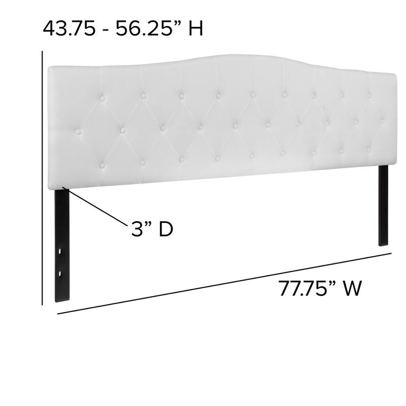 Arched Button Tufted Upholstered Headboard