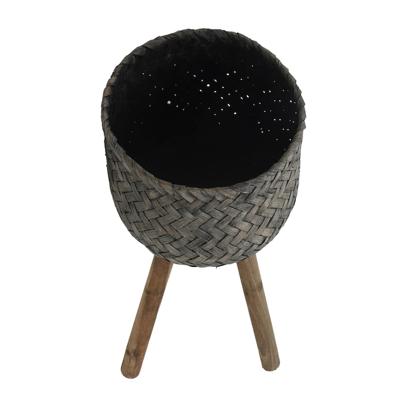 s/2 Bamboo Planters On Stands