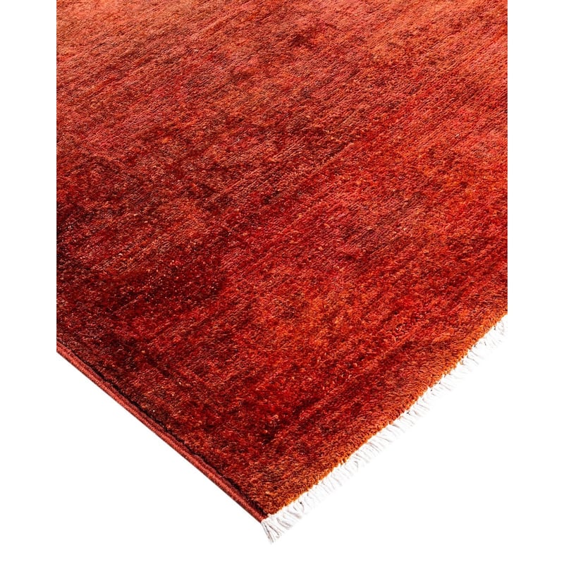 Vibrance One-of-a-Kind Hand-Knotted Area Rug - Orange, 3' 10" x 6' 3" - 3' 10" x 6' 3"