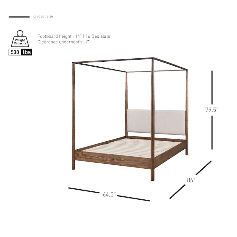 NPD Furniture Bloomfield Queen Bed Set / Canopy Bed Set