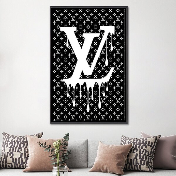 Large Wall Art, Framed Art, Louis Vuitton Black And White, by