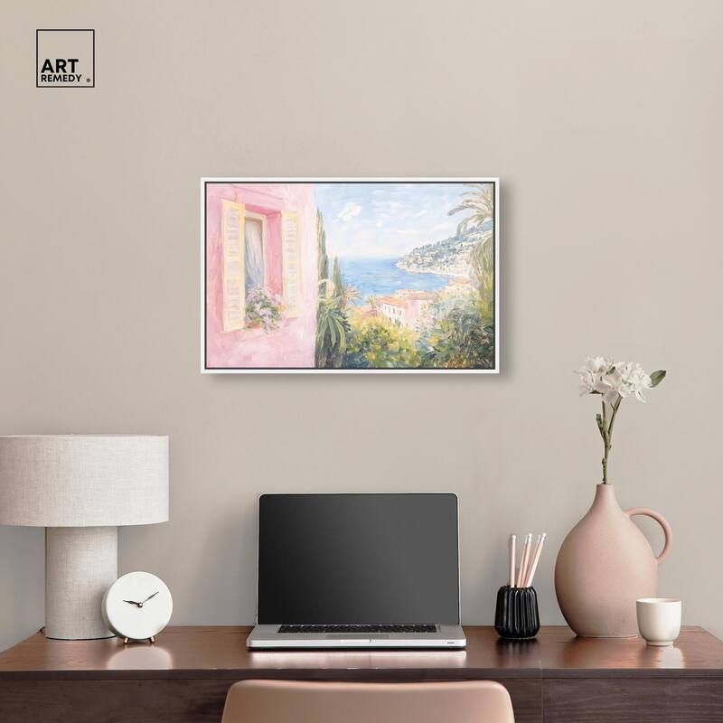 Mediterranean Pink Canvas by Art Remedy