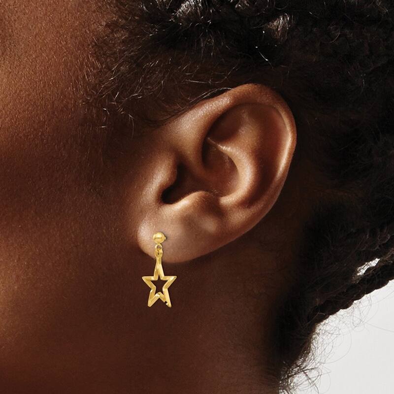 Curata 14k Yellow Gold Polished 6mm Classic Ball Post Earrings