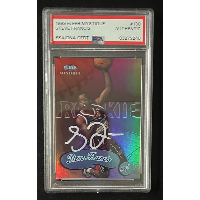 Steve Francis 1999 Fleer Mystique Signed Rookie Card #130 Auto PSA 83279246 - 8'6" x 11'6"