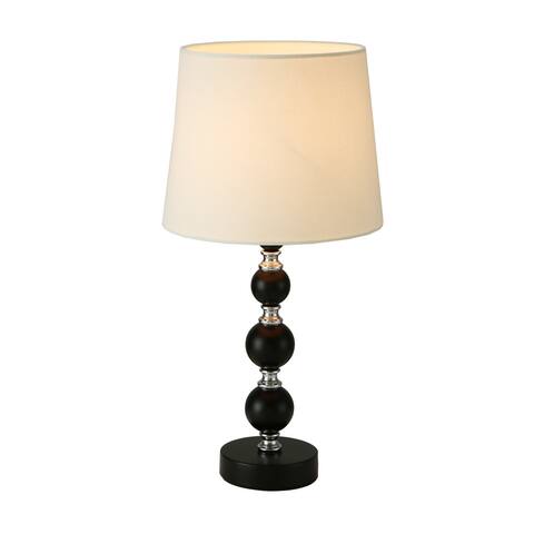 Cedar Hill 17" Black Table lamp with fabric shade