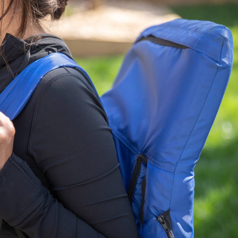 Backpack Reclining Padded Stadium Chairs with Armrests & Storage Pockets