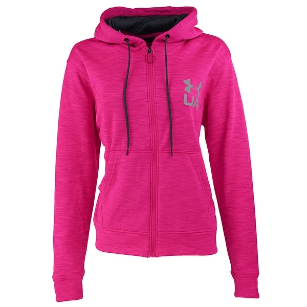 womens hot pink under armour hoodie