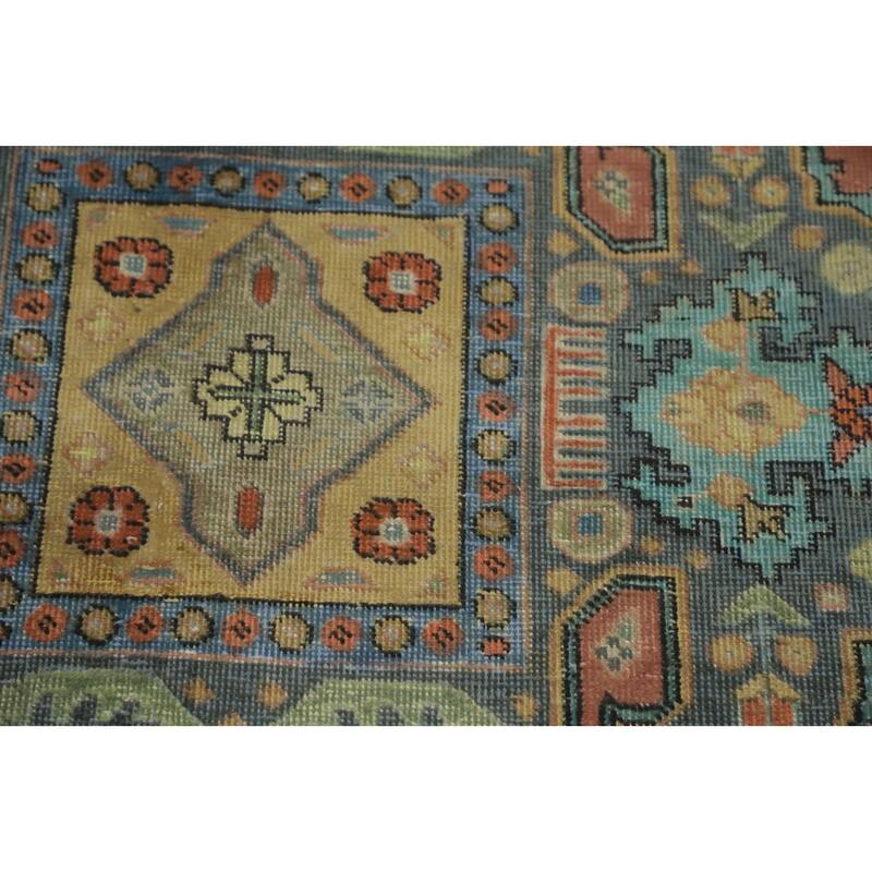 Hand Knotted Oriental 100% Wool Carpet Traditional Floral Pink Tabriz Area Rug - 9' 8'' X 6' 3''