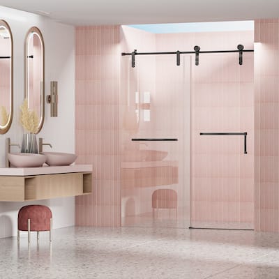 Frameless Shower Door, Single Sliding Shower Door