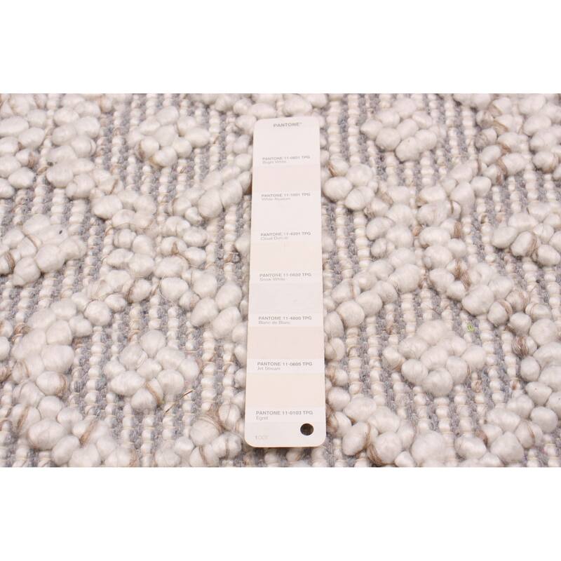 ECARPETGALLERY Braid weave Sienna Cream Wool Rug - 2'3 x 7'8