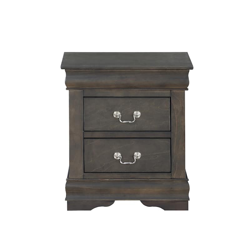 Solid Pine Nightstand with 2 Drawers