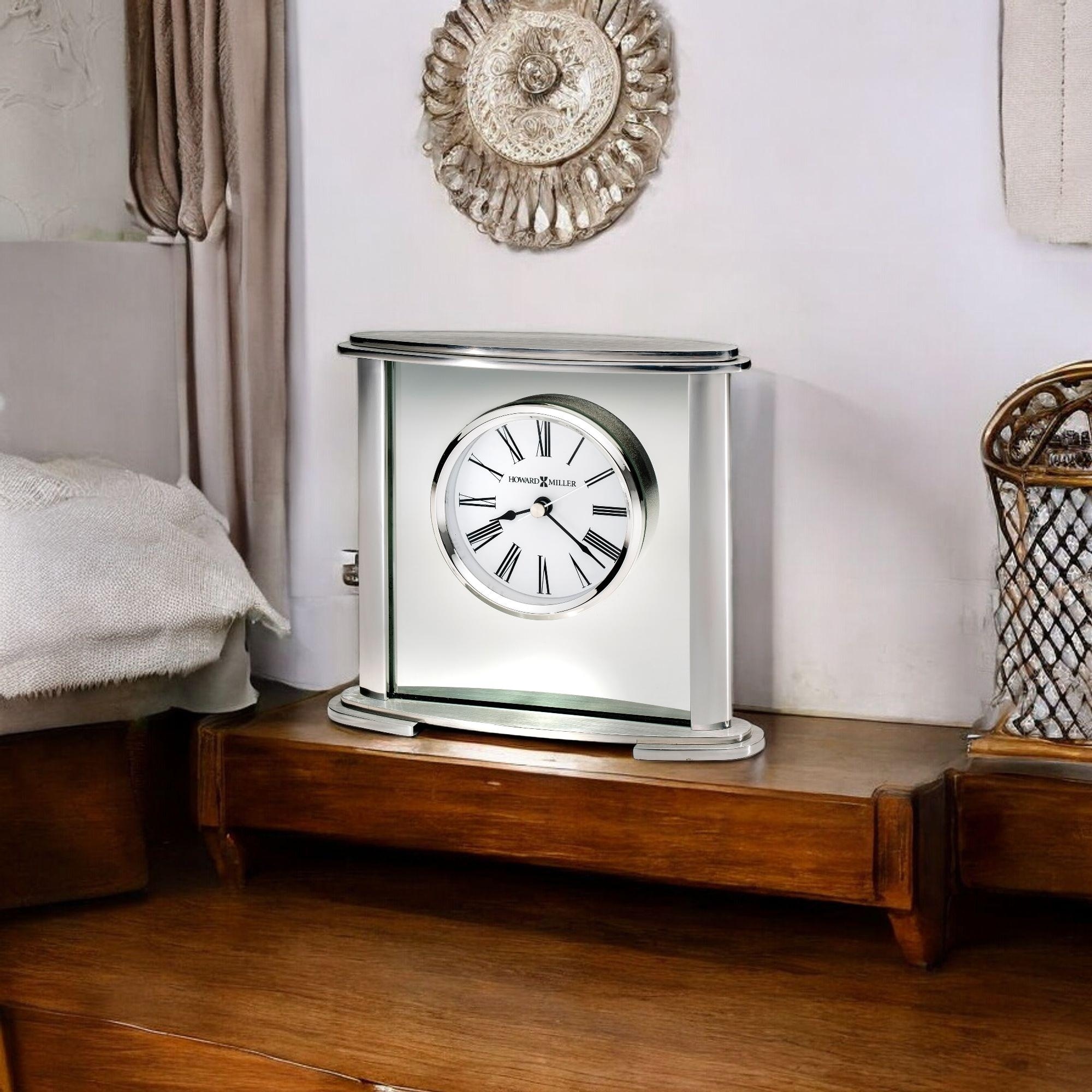 Howard Miller Glenmont Modern Sleek Chic Table Clock