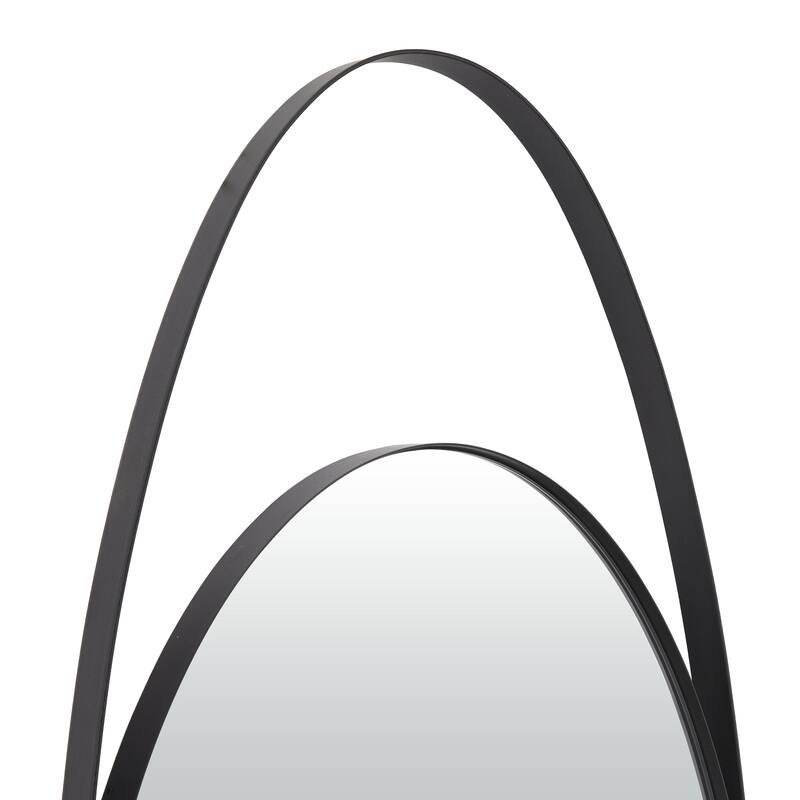 Metal Oval Wall Mirror - Black - CosmoLiving by Cosmopolitan