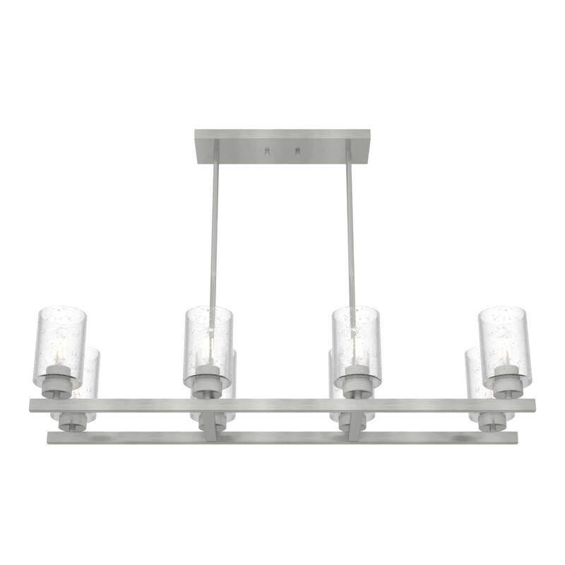 Hunter Hartland 8-Light Linear Chandelier - Dining Room, Kitchen Island - Modern Farmhouse, Industrial, Contemporary
