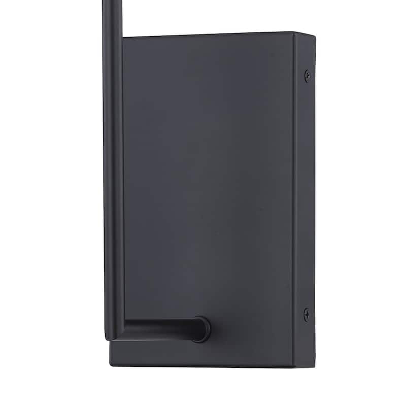 Reeves Metal Portable Plug-in Wall Sconce, Matte Black - Matte Black