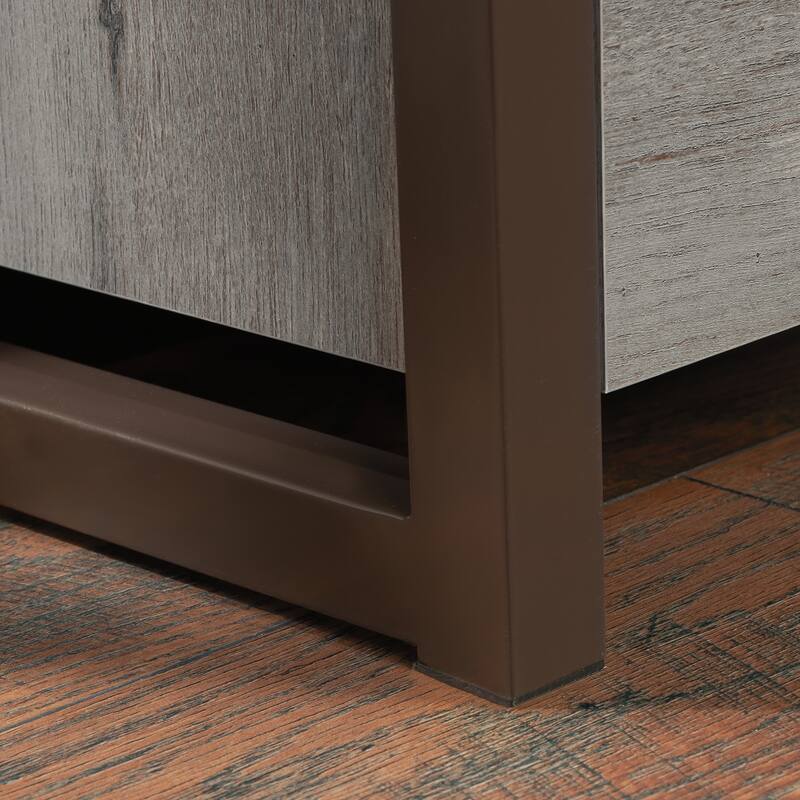 Wood Narrow Bookcase with Thick Shelves, Brown - 16.54" W x 16.54" D x 72.05" H