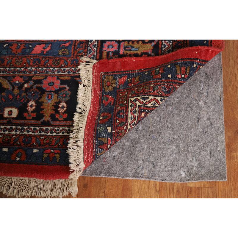 Hand Knotted Oriental 100% Wool Carpet Traditional All-Over Red Bibikabad Area Rug - 16' 7'' X 11' 7''