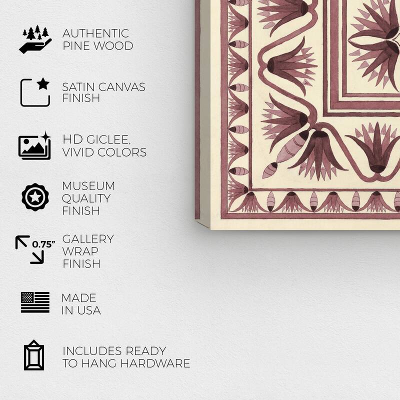 Wynwood Studio Canvas Abstract Floor Covering Earthen White and Cream White Traditional Wall Art Canvas Print