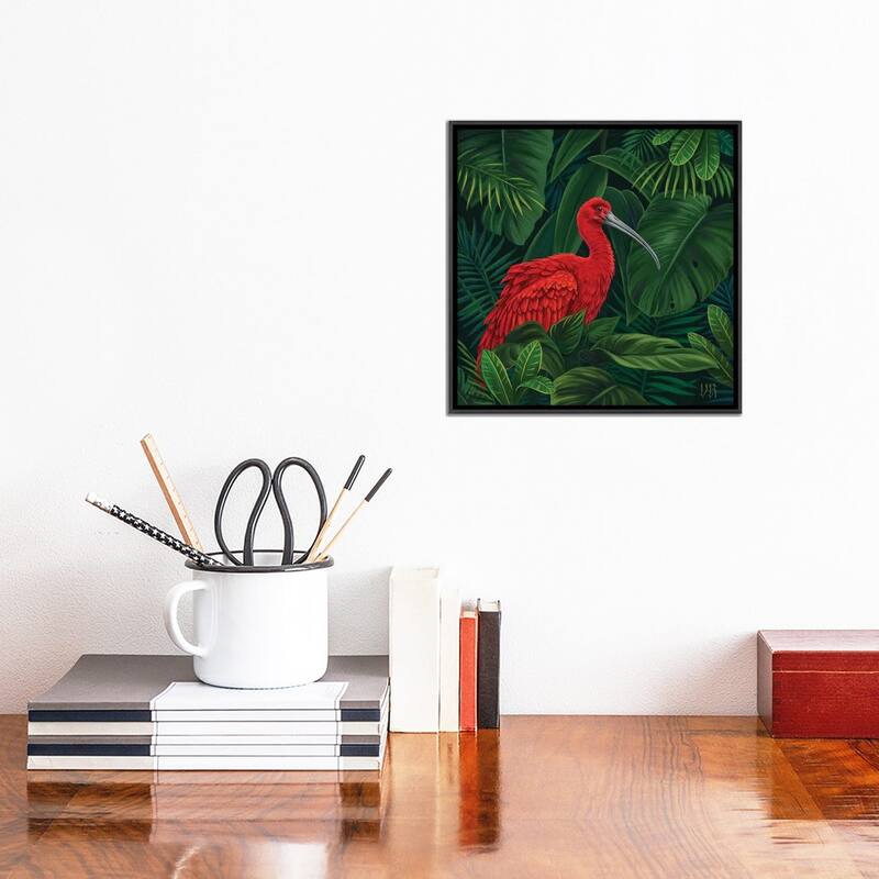 iCanvas "Scarlet Ibis" by Vasilisa Romanenko Framed