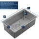preview thumbnail 2 of 9, Karran Elite WS-35-PK1 Undermount 30" Single Bowl Stainless Steel Workstation Kitchen Sink