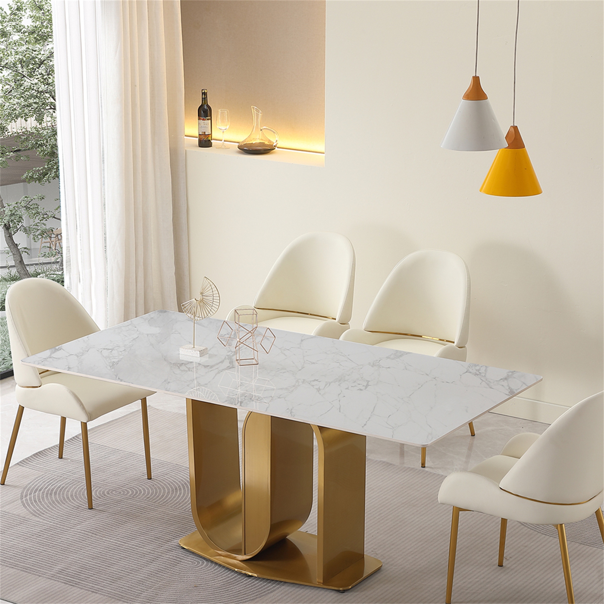 U shape dining discount table