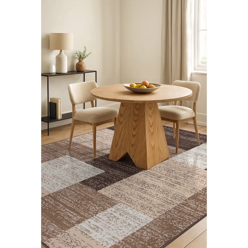 World Rug Gallery Contemporary Distressed Boxes Area Rug
