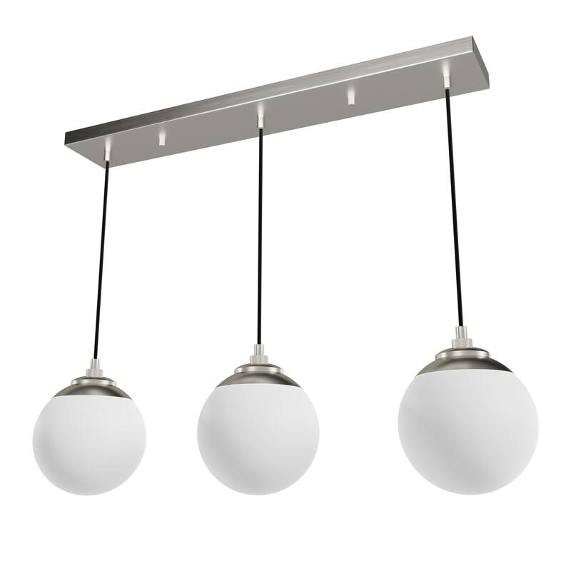 Hunter Hepburn 3 Light Cluster Ceiling Light - Kitchen, Island, Dining Room - Globe, Orb - Mid-Century Modern, Art Deco