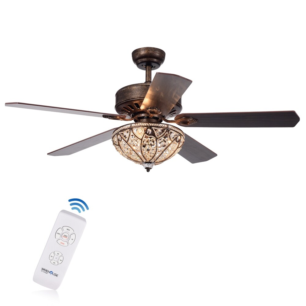 ❁¨̮ LANHAI Ceiling Fan with Light and Remote Control, 52'' 6