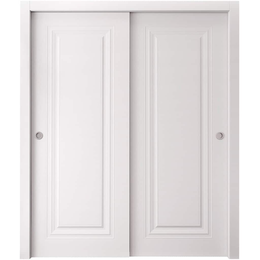 SartoDoors Basic 9111 | Bedroom Door Interior Door | Solid Wood | Hardware Set | 36x80, White Bathroom Door Pantry Door