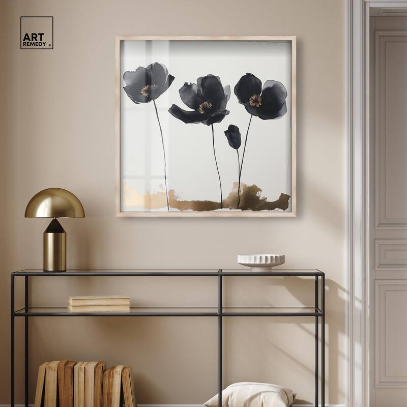 Nocturnal Flowers I Shadowbox by Art Remedy
