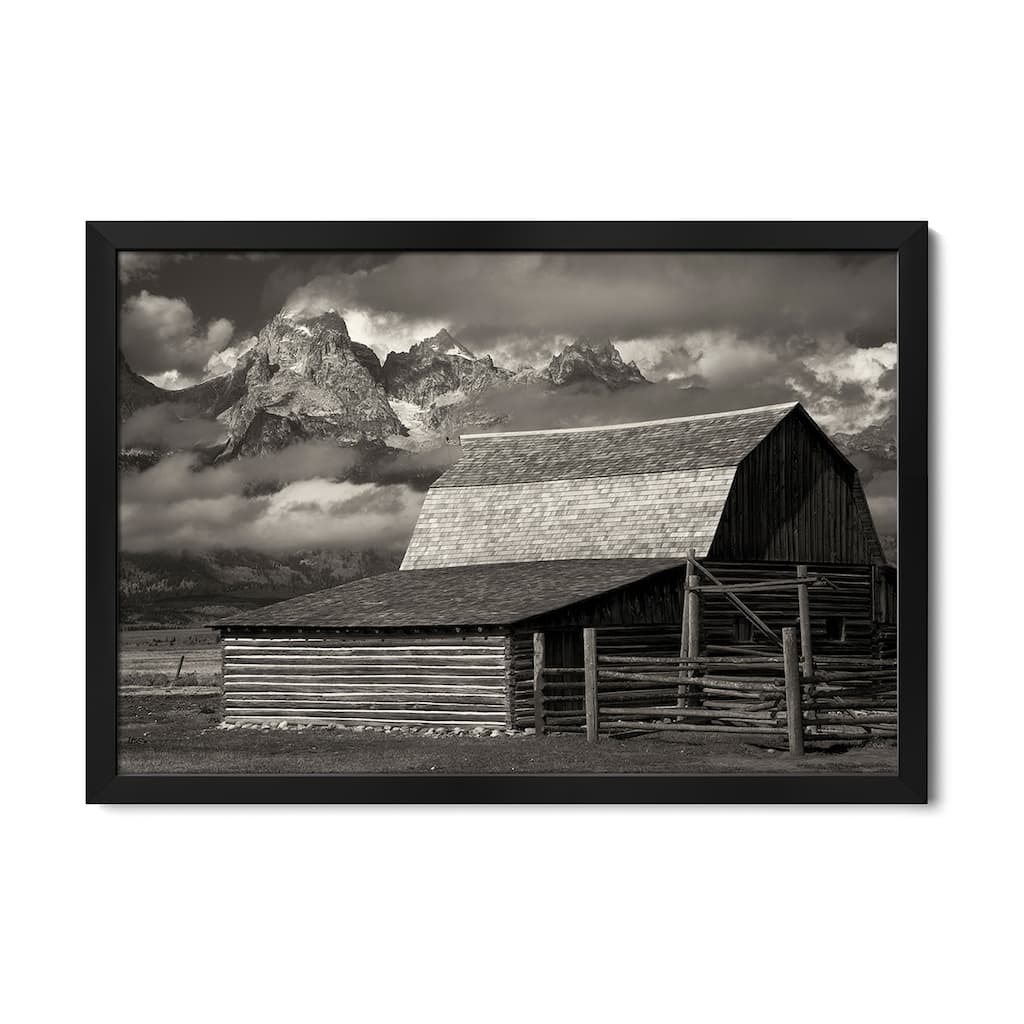 Teton Barn II Premium Framed Poster by Dennis Frates