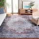 preview thumbnail 17 of 18, SAFAVIEH Tucson Machine Washable Slip Resistant Korneliya Oriental Medallion Rug - Light Grey/Rust - 5' x 8'
