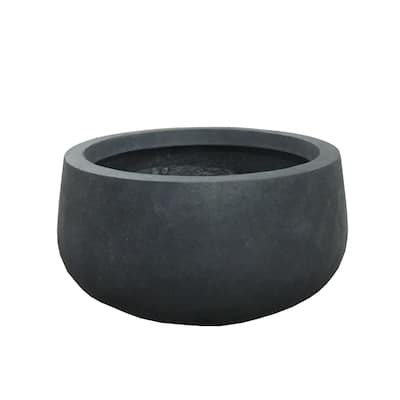 Durx-litecrete Lightweight Concrete Modern Low Bowl Cement Planter-Medium - 15.7'x15.7'x7.9'