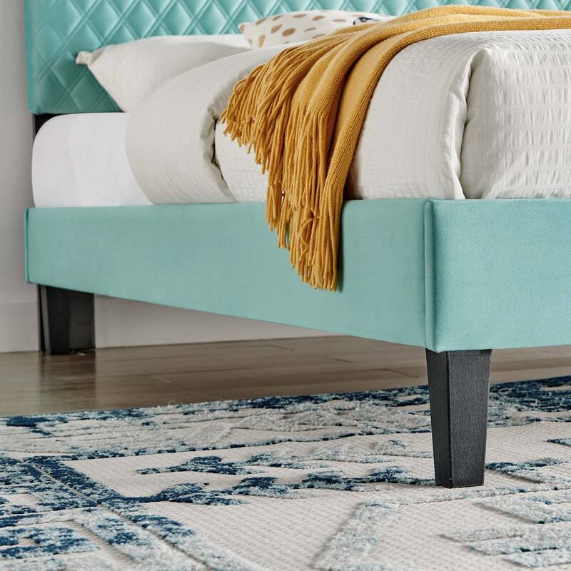 Garcelle Performance Velvet King Platform Bed