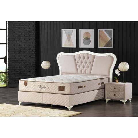 Braum Modern Bedroom Set Queen Size (150*200) (Foundation-Headboard- Mattress)