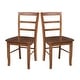 preview thumbnail 1 of 128, International Concepts Solid Wood Madrid Ladderback Chairs, Set of 2 - N/A