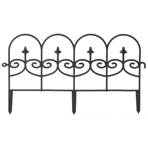 Vinyl Wrought Iron Look Garden Ornamental Edging, Lawn Picket Fence Bed Bath & Beyond 31690903