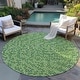 preview thumbnail 72 of 111, Machine Washable Indoor/ Outdoor Modern Dotty Chantille Rug Green - 8' x 8'