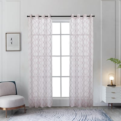 Lyndale Amelia Sheer Embroidered Curtains